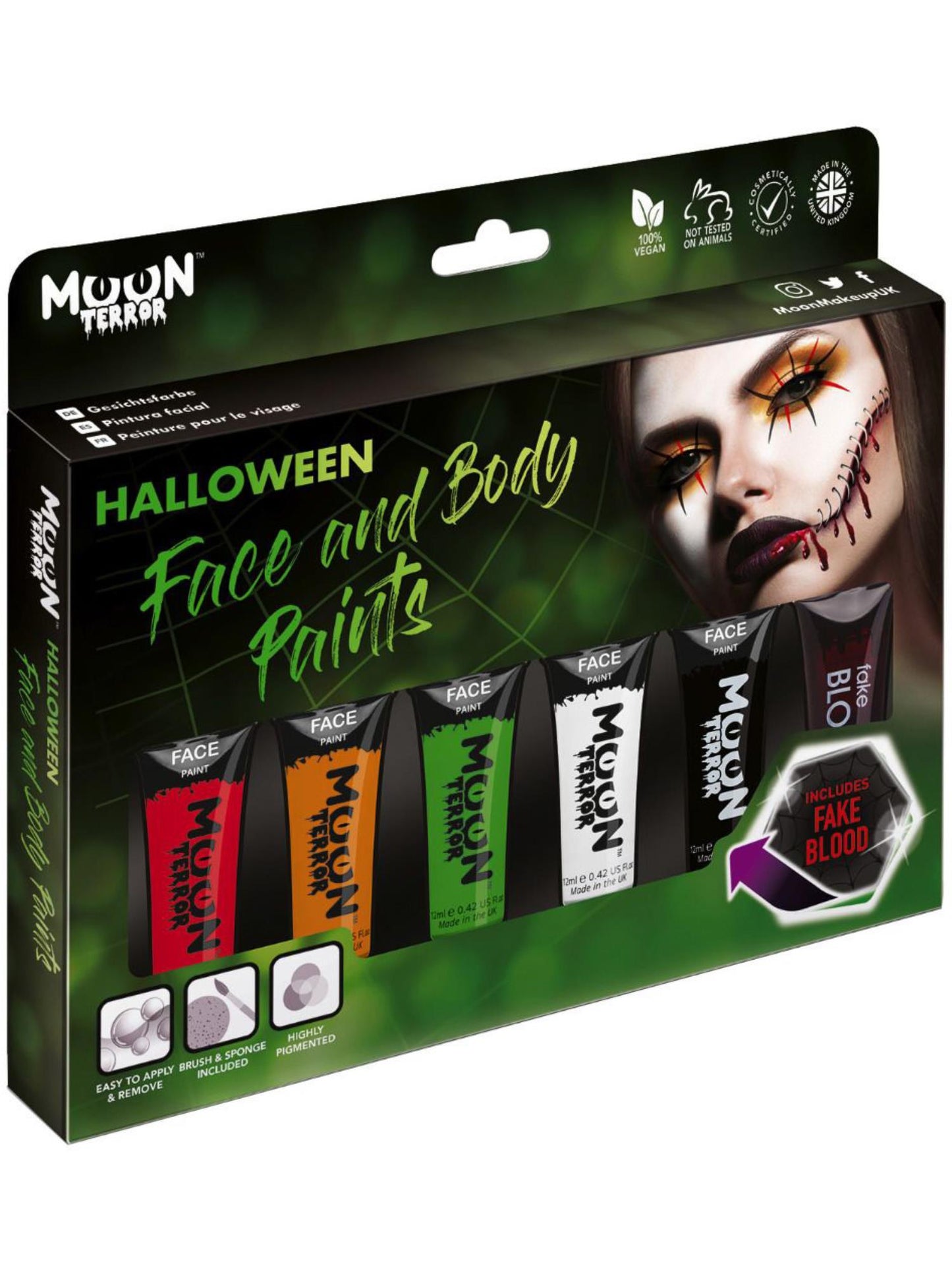 Smiffys Moon Terror Halloween Face & Body Paint, Assorted CD für Unisex