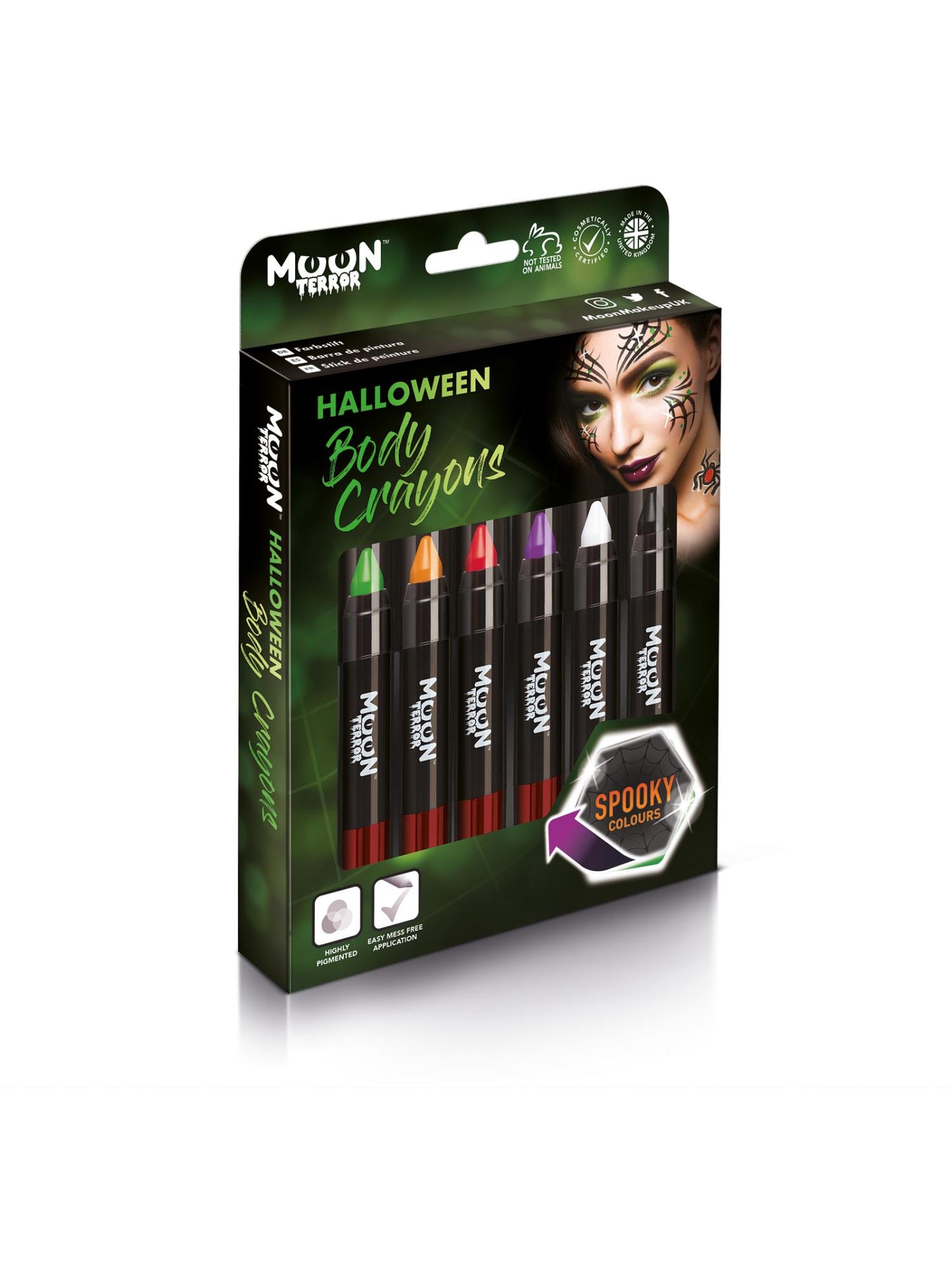 Smiffys Moon Terror Halloween Body Crayons, Assorted CD für Unisex