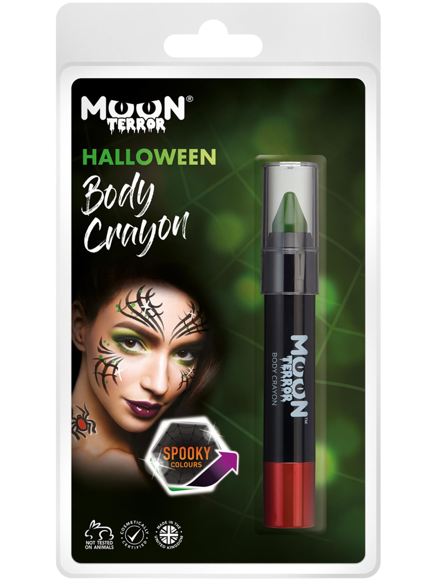 Smiffys Moon Terror Halloween Body Crayons, Green CD für Unisex