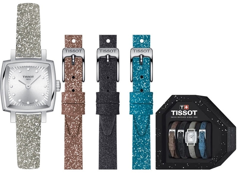 TISSOT Lovely Damenuhr mit Diamanten und 3 Zusatzarmbändern – Produktansicht