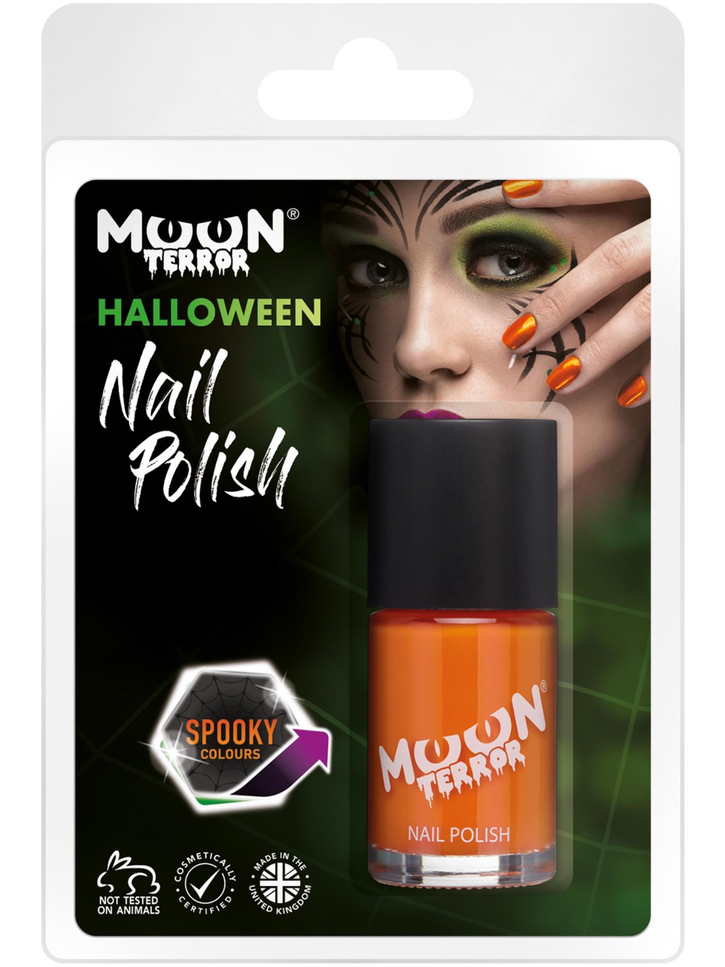 Smiffys Moon Terror Halloween Nail Polish, Orange CD für Unisex