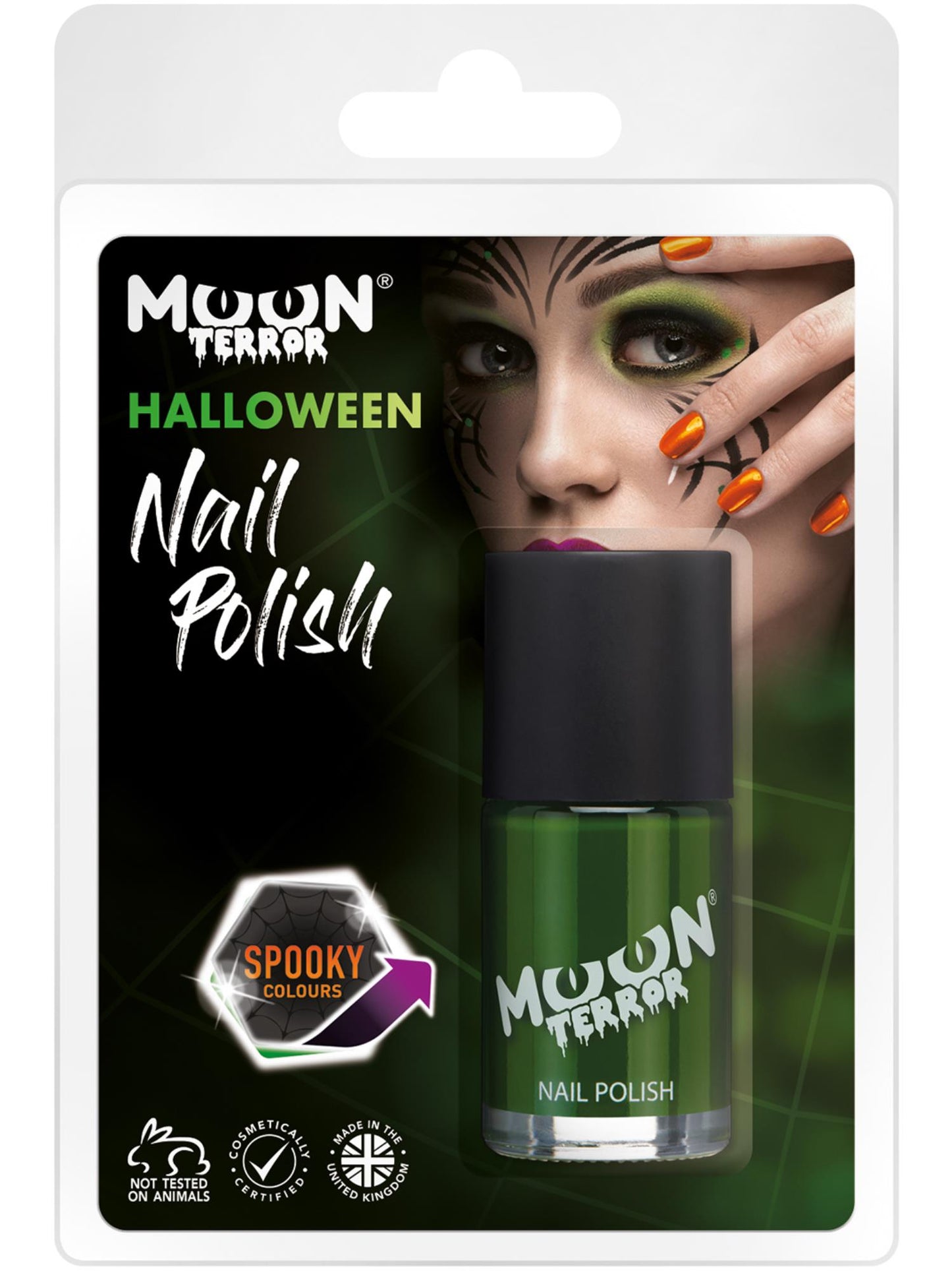 Smiffys Moon Terror Halloween Nail Polish, Green CD für Unisex