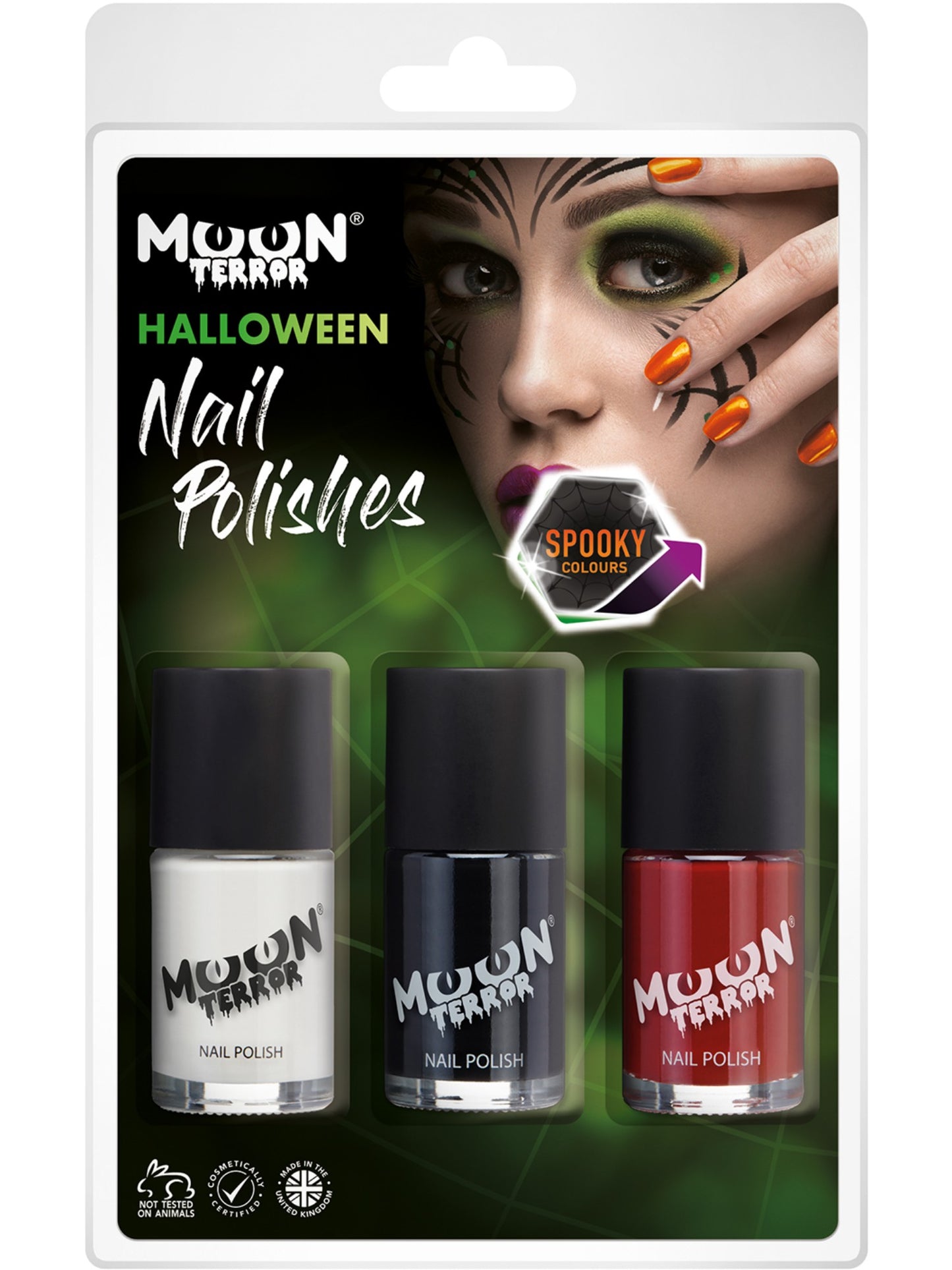 Smiffys Moon Terror Halloween Nail Polish, CD für Unisex