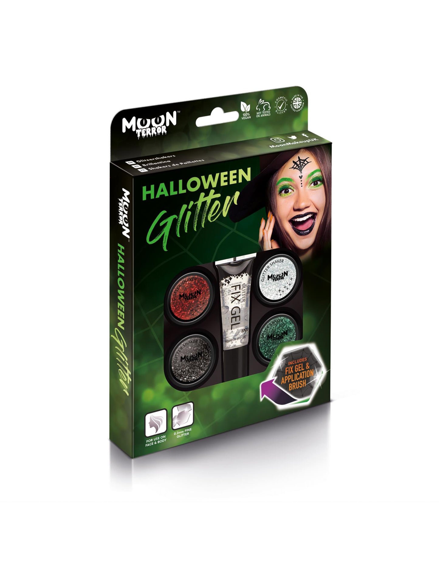 Smiffys Moon Terror Halloween Glitter Shakers, Assorted CD für Unisex