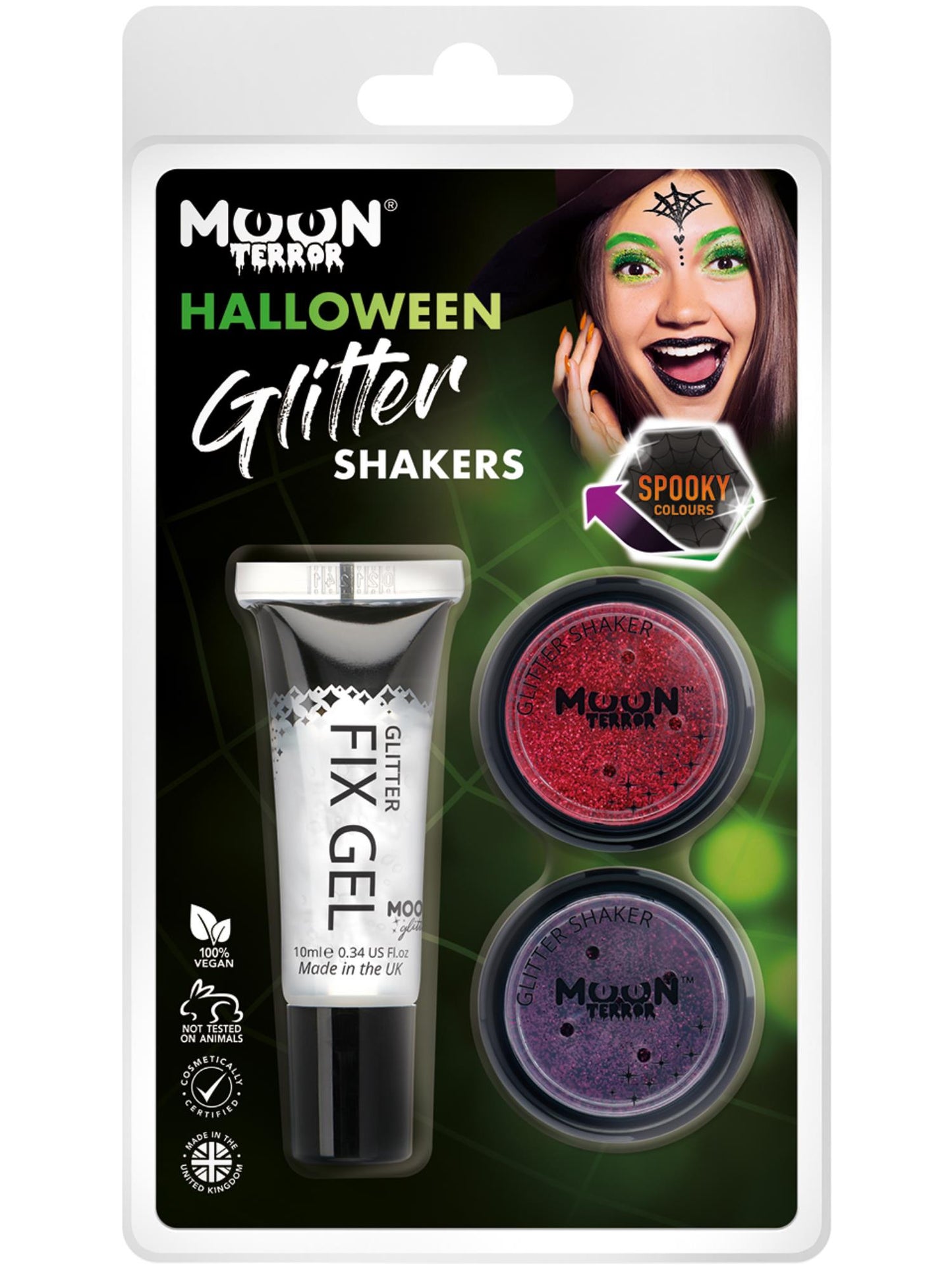 Smiffys Moon Terror Halloween Glitter Shakers, CD für Unisex