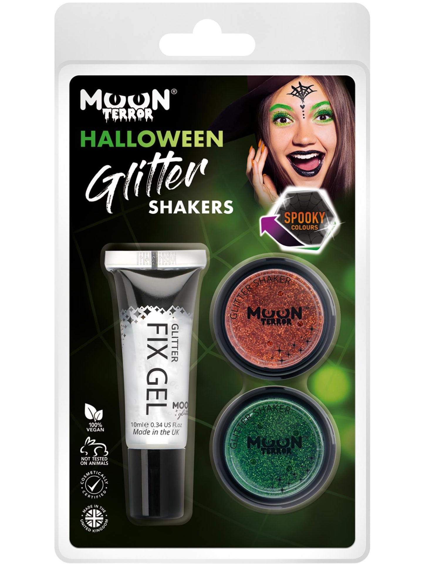 Smiffys Moon Terror Halloween Glitter Shakers, CD für Unisex