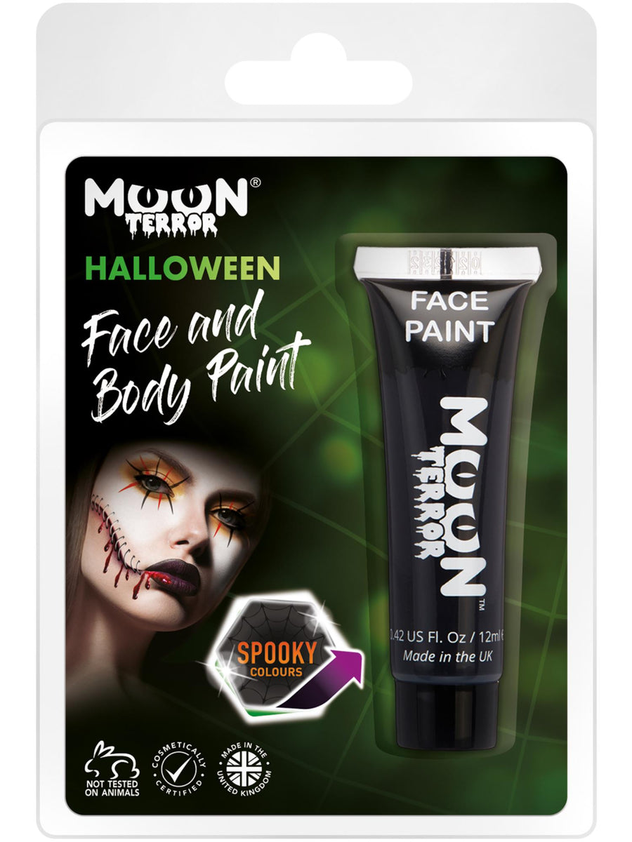 Smiffys Moon Terror schwarze Halloween Face & Body Paint 12 ml