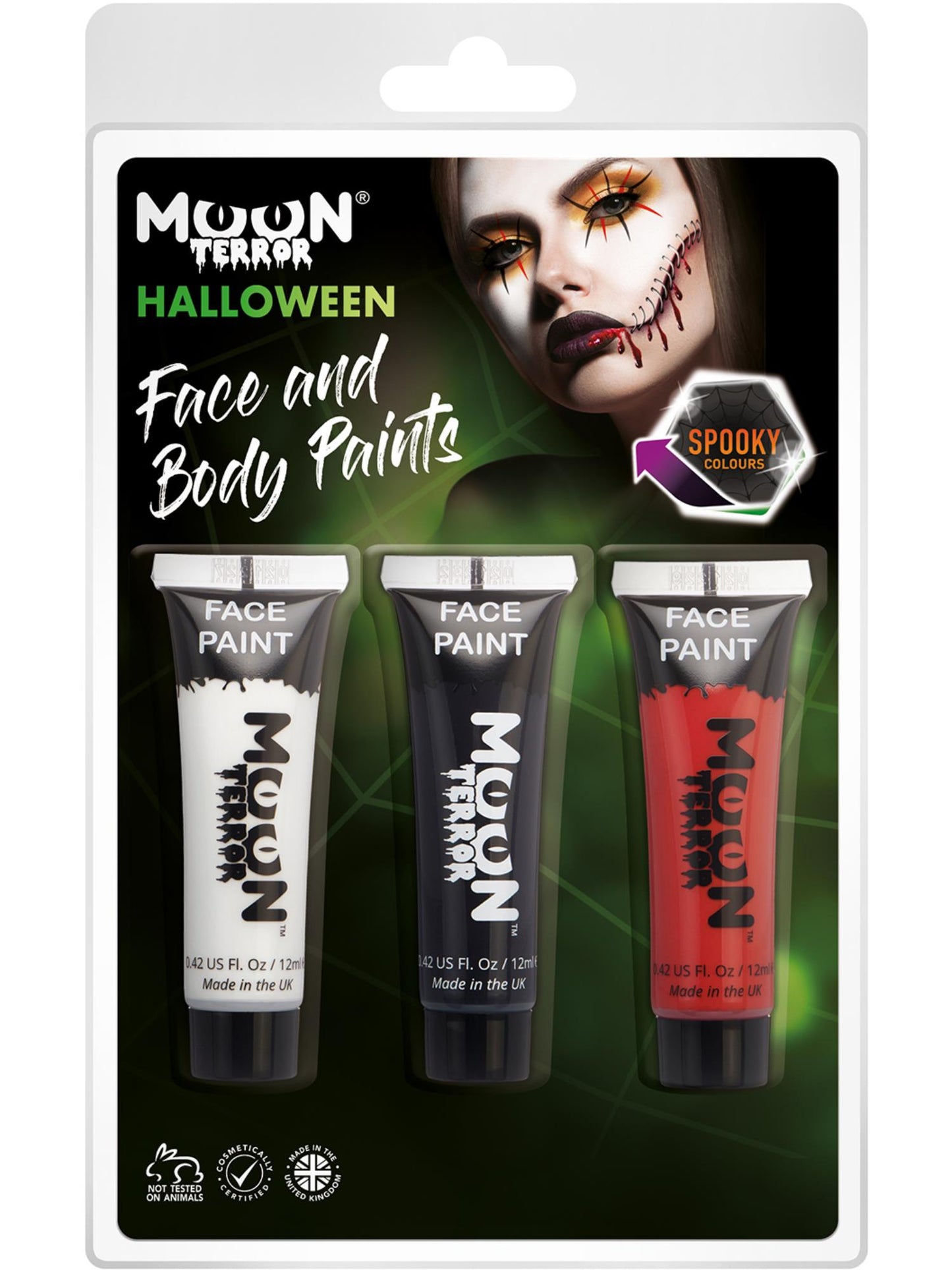 Smiffys Moon Terror Halloween Face & Body Paint, CD für Unisex