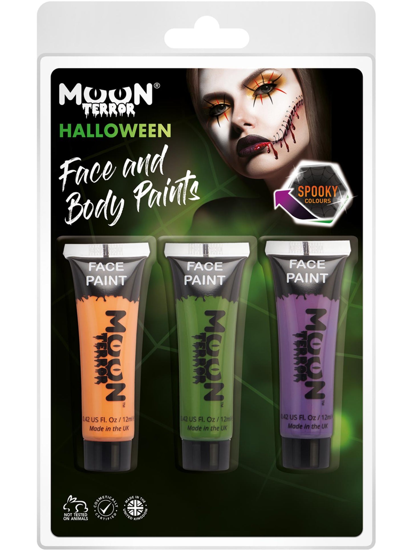 Smiffys Moon Terror Halloween Face & Body Paint, CD für Unisex