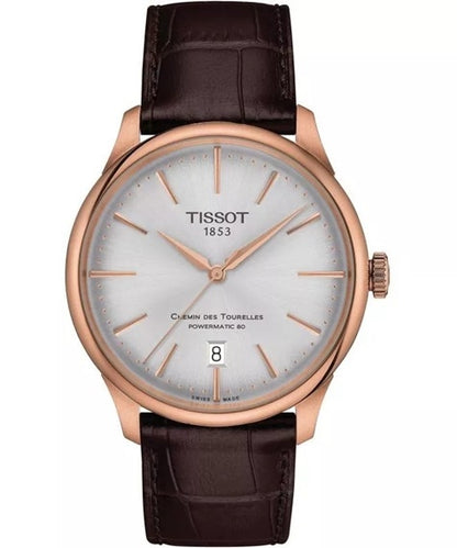 TISSOT Chemin des Tourelles Powermatic 80 Herrenuhr T1398073603100 – Produktansicht
