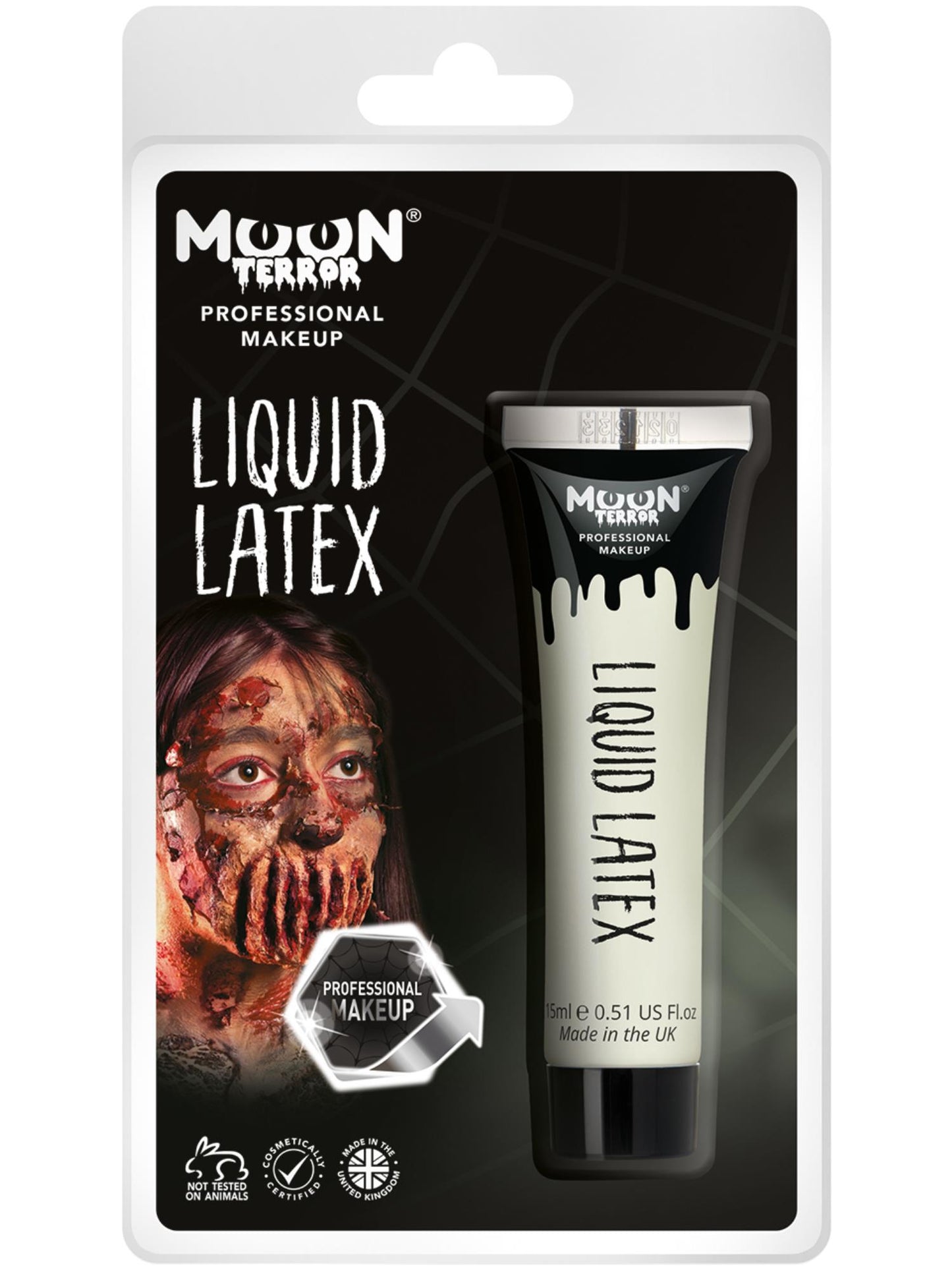 Smiffys Moon Terror Pro FX Liquid Latex Clamshell, White CD für Unisex