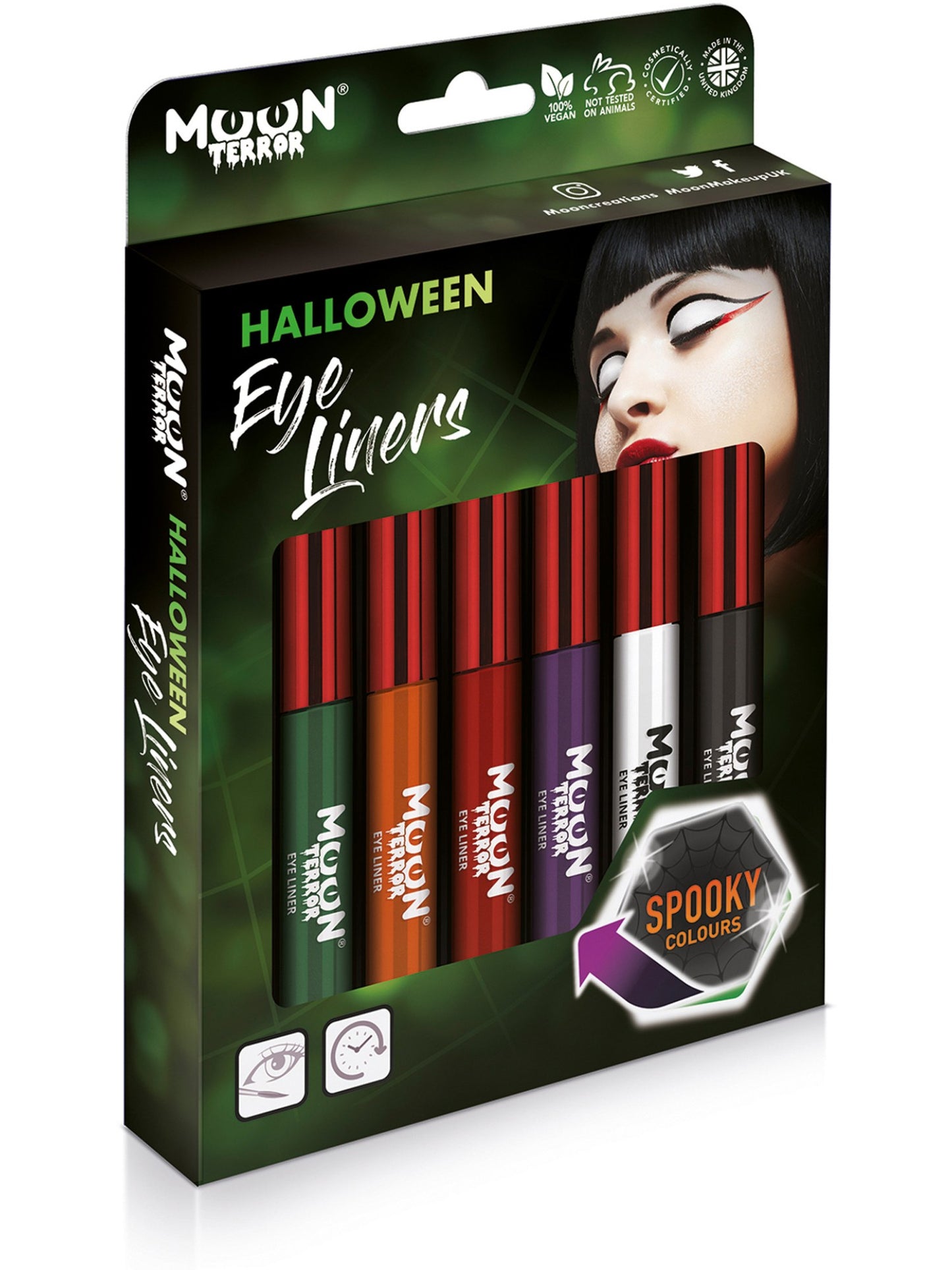 Smiffys Moon Terror - Halloween Eye Liner, Boxset CD für Unisex