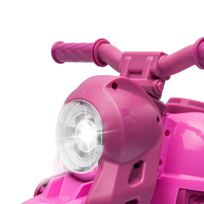 AIYAPLAY Kinder Elektro-Motorrad 6V Pink mit Musik & Seifenblasen - Fasnacht24.ch – Seitenansicht