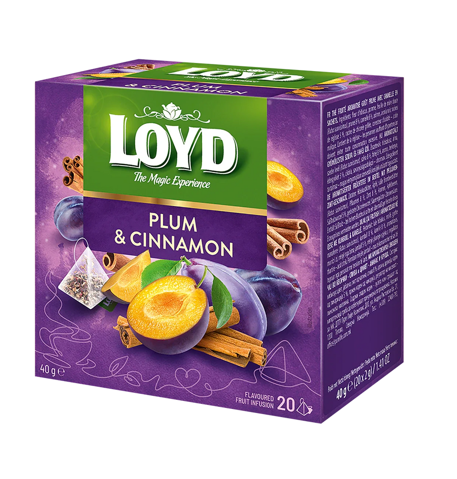 Loyd Tee Pflaume & Zimt Pyramiden-Beutel 20x2g aromatischer Früchtetee