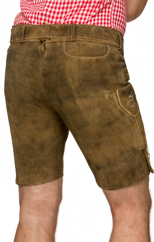 Stockerpoint Lederhose kurz incl. Gürtel CORBI3 havanna