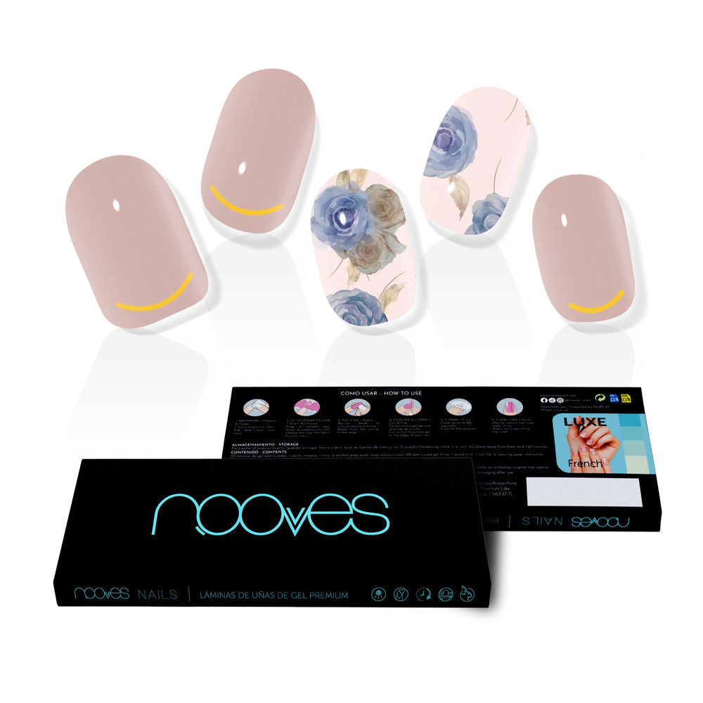 NAIL GEL FILMS elegant floral premium luxe #metallic 20 u