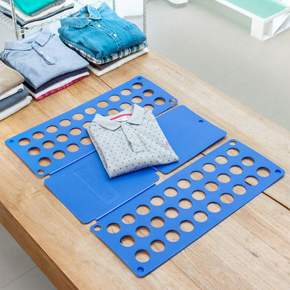 Blaues Wäschefaltbrett InnovaGoods zum Falten von Kleidung – Produktansicht
