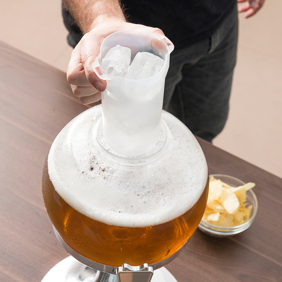 InnovaGoods Bier-Kühlzapfanlage 3,5 l mit Eisfach und Zapfhahn – Ansicht 7