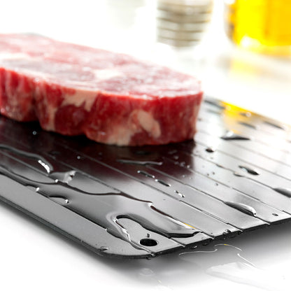 Schwarze Qheat Auftauplatte von InnovaGoods zum Auftauen von Lebensmitteln – Verpackung