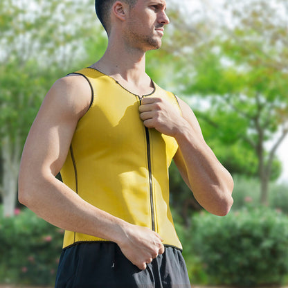 Sportweste Passwa InnovaGoods für Herren mit Sauna-Effekt in Gelb und Schwarz – Verpackung