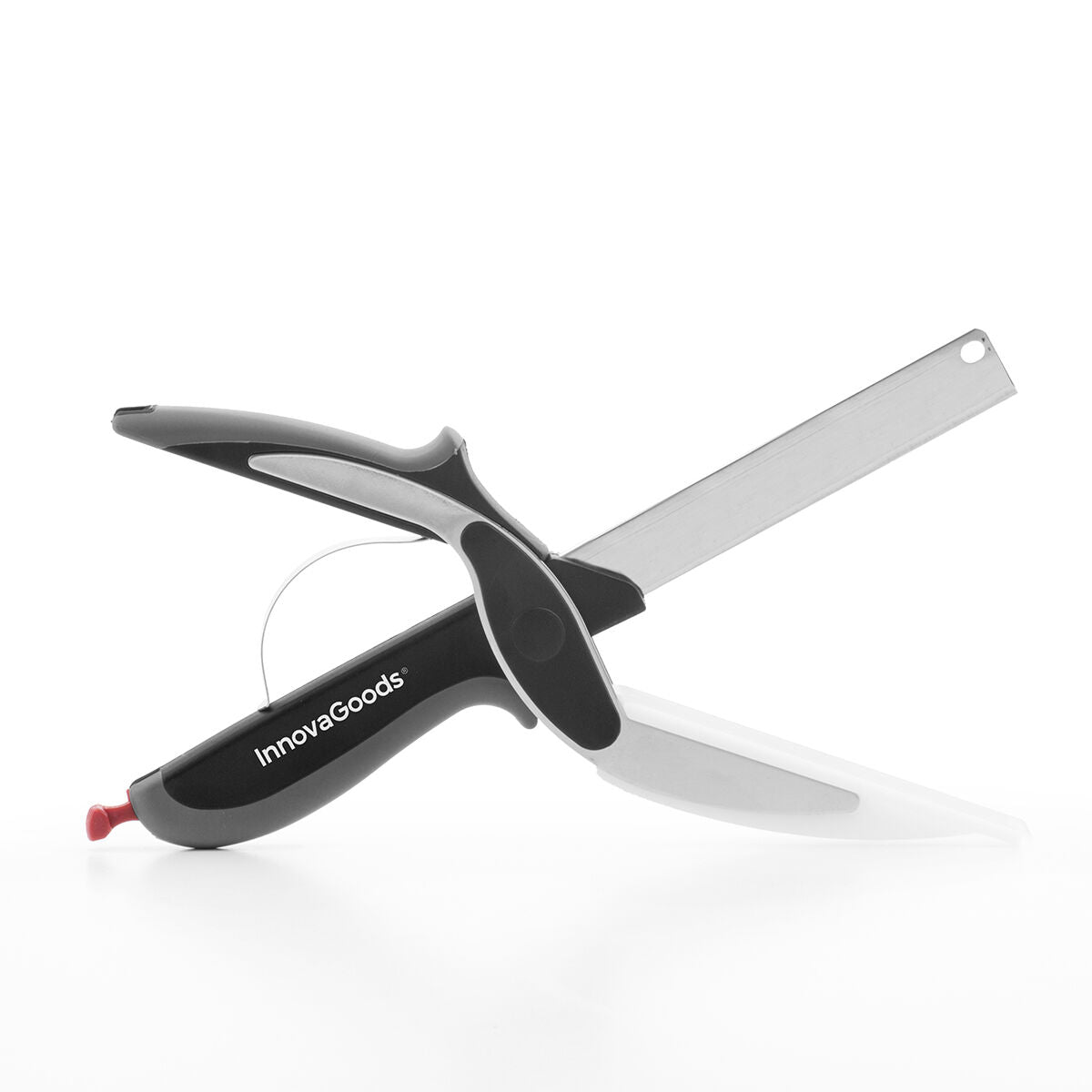 Scherenmesser Scible InnovaGoods mit integriertem Mini-Schneidebrett – Seitenansicht