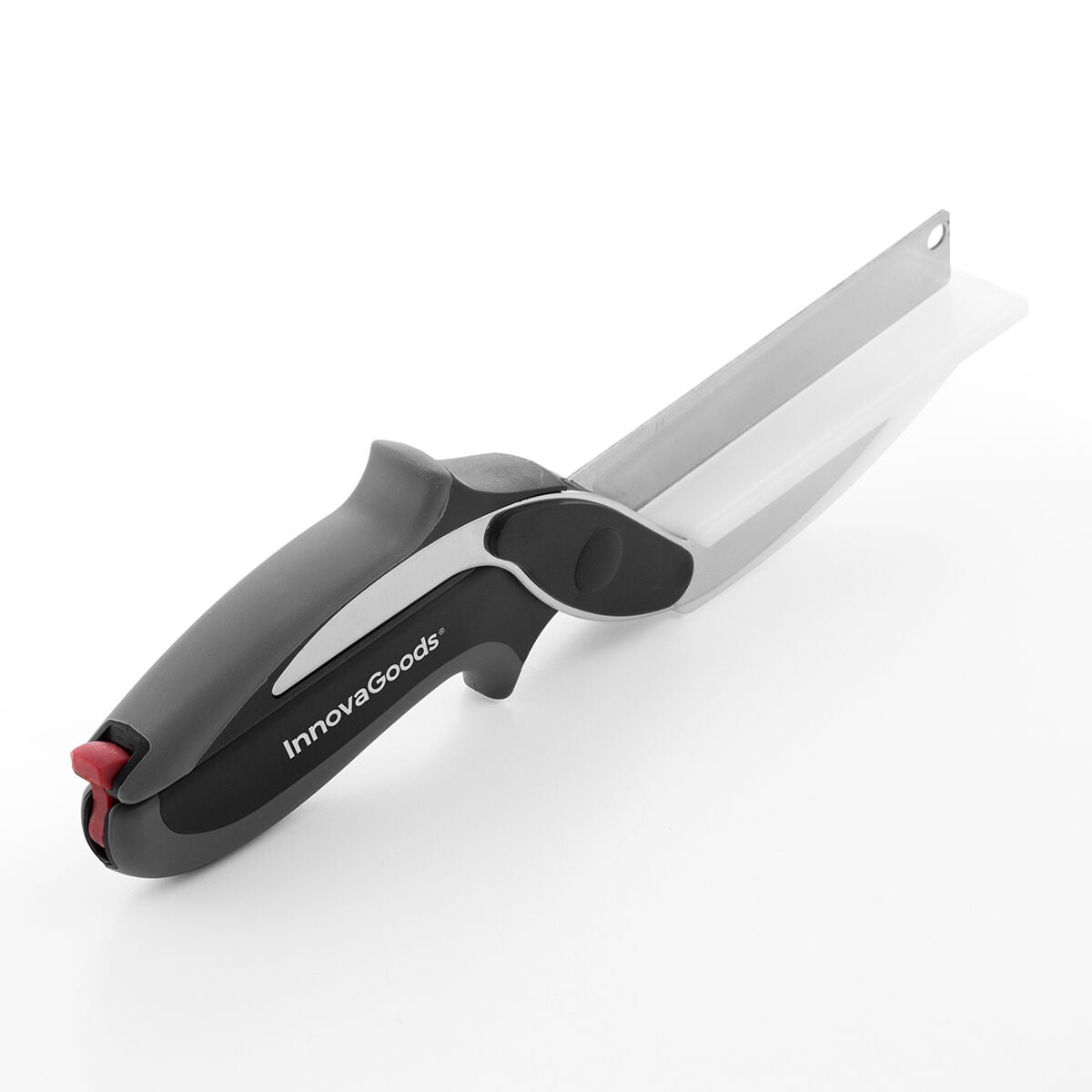 Scherenmesser Scible InnovaGoods mit integriertem Mini-Schneidebrett – Rückansicht
