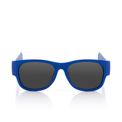 Einklappbare polarisierte Sonnenbrille Sunfold France in Blau – Rückansicht