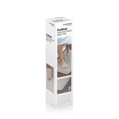 Viskoelastische Badematte Puffeet von InnovaGoods in Grau und Weiss – Seitenansicht