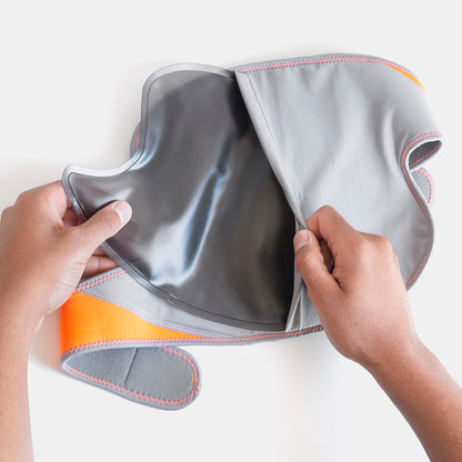 InnovaGoods Kniebandage mit Wärme- und Kälte-Gelkissen in Grau – Verpackung