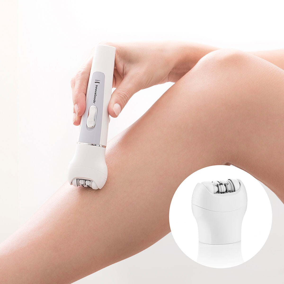 InnovaGoods Wellness Beauté Epilierer mit 5 Aufsätzen – Rückansicht