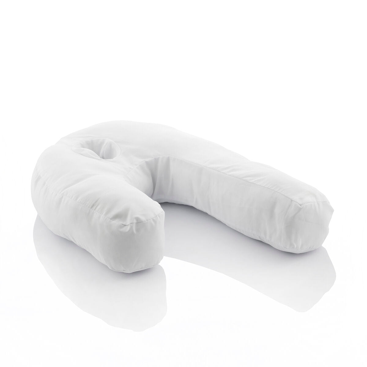 Ergonomisches U-förmiges Seitenschläferkissen Slupill InnovaGoods in Weiss – Rückansicht