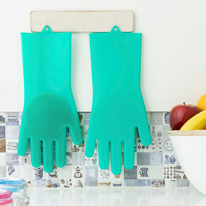 Grüne Mehrzweckhandschuhe aus Silikon von InnovaGoods – Produktansicht