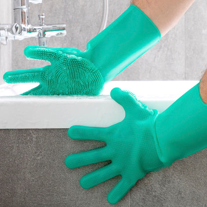 Grüne Mehrzweckhandschuhe aus Silikon von InnovaGoods – Ansicht 8