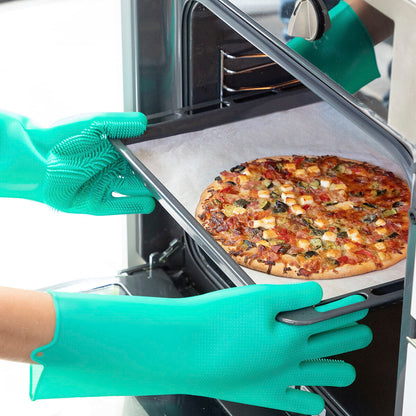 Grüne Mehrzweckhandschuhe aus Silikon von InnovaGoods – Verpackung