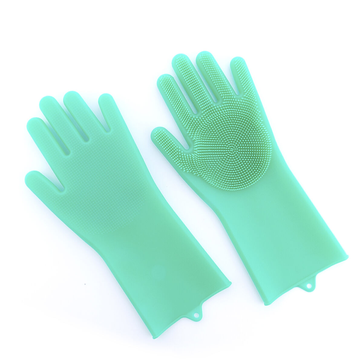 Grüne Mehrzweckhandschuhe aus Silikon von InnovaGoods – Seitenansicht