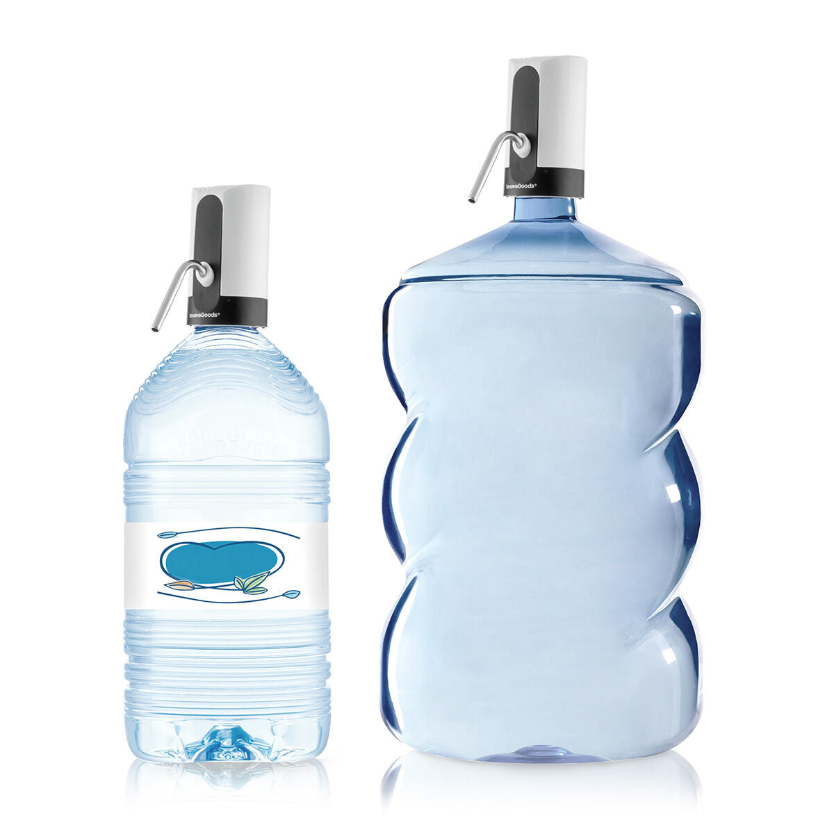 Automatischer wiederaufladbarer Wasserspender InnovaGoods für Kanister – Seitenansicht