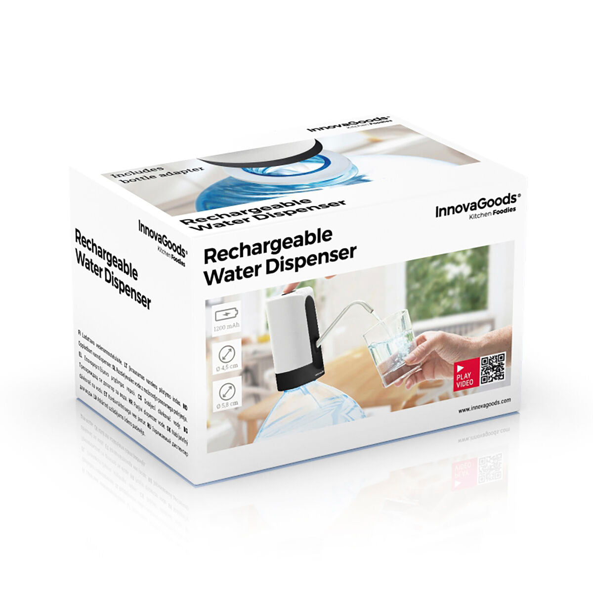 Automatischer wiederaufladbarer Wasserspender InnovaGoods für Kanister – Detailansicht