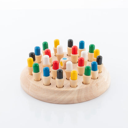 Memory-Schach aus Holz Taeda von InnovaGoods, 26-teilig – Seitenansicht