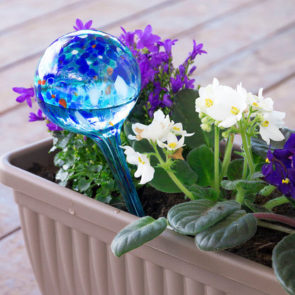 Aqua·Loon automatische Bewässerungsballons von InnovaGoods, 2 Stück, blaues Glas – Verpackung