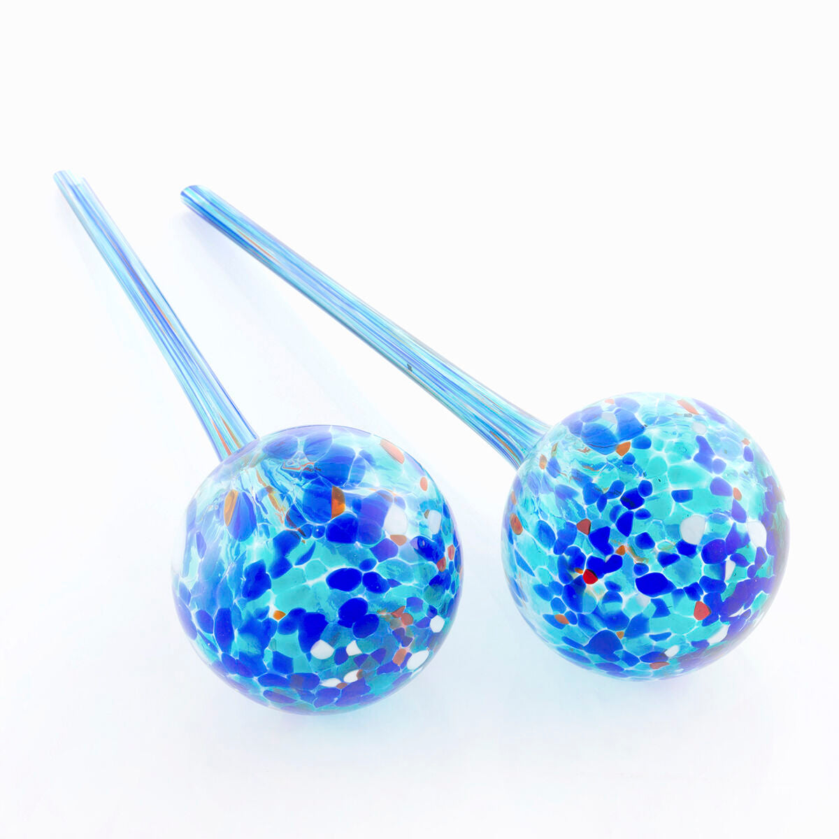 Aqua·Loon automatische Bewässerungsballons von InnovaGoods, 2 Stück, blaues Glas – Rückansicht