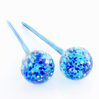 Aqua·Loon automatische Bewässerungsballons von InnovaGoods, 2 Stück, blaues Glas – Rückansicht