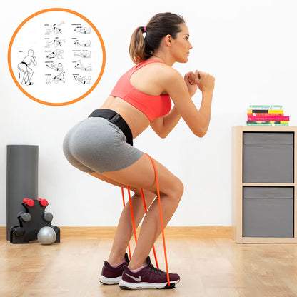 Bootrainer Fitnessgürtel mit Widerstandsbändern von InnovaGoods – Rückansicht