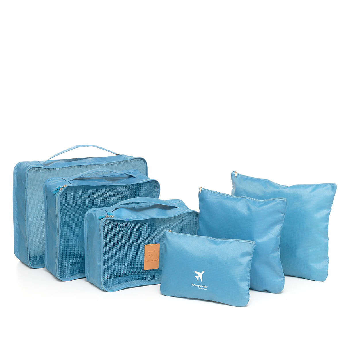 Luggan Koffer-Organizer von InnovaGoods, blaues 6-teiliges Set – Ansicht 7