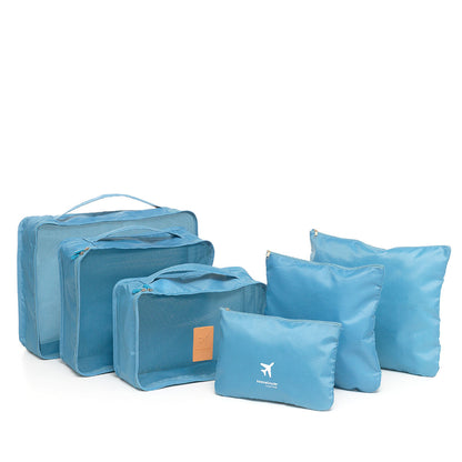 Luggan Koffer-Organizer von InnovaGoods, blaues 6-teiliges Set – Ansicht 7