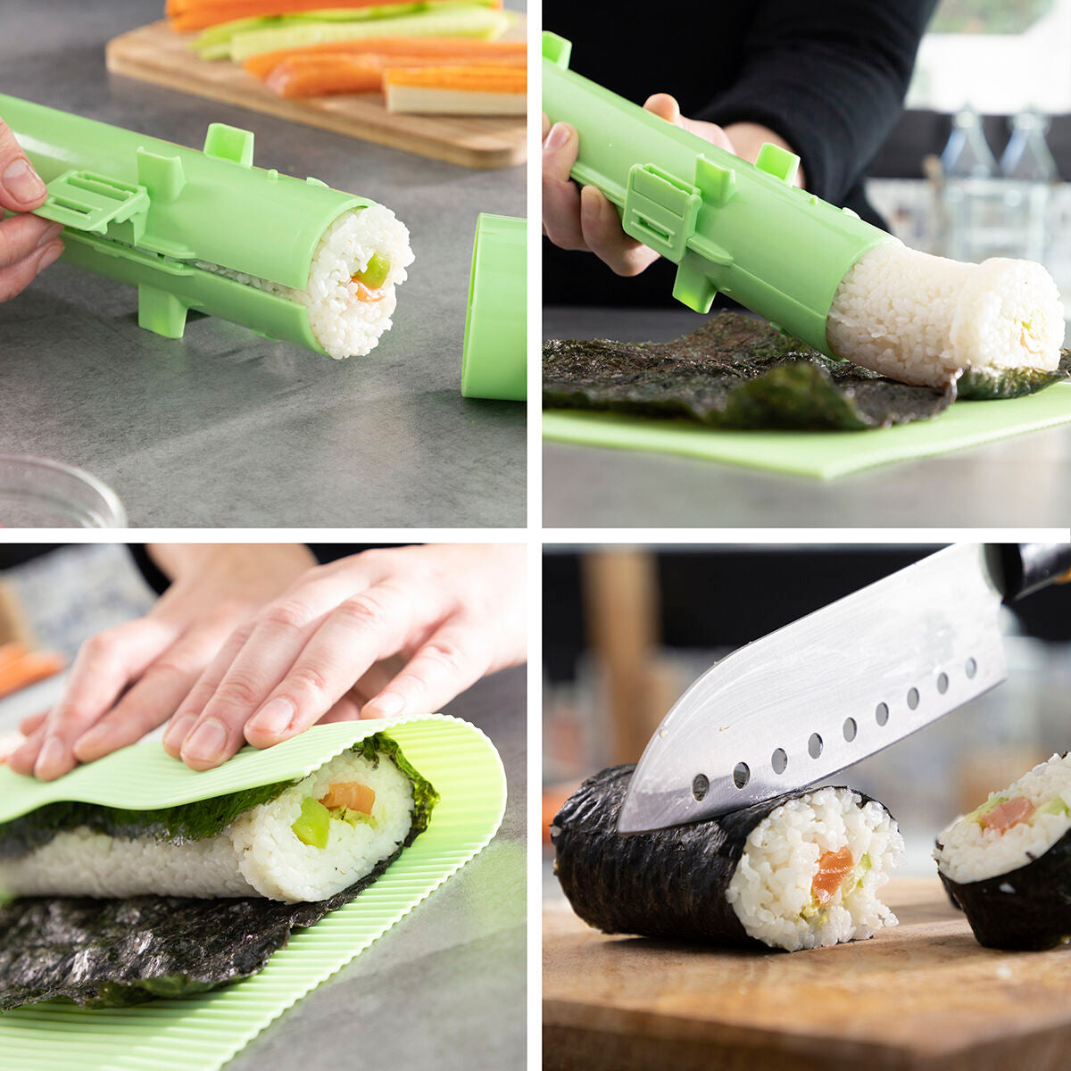 InnovaGoods Suzooka Sushi-Set mit Form, Reislöffel und Silikonmatte – Ansicht 7