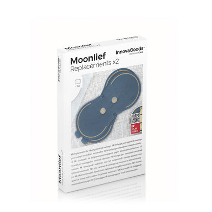 InnovaGoods Moonlief Ersatz-Patches 2er-Pack für Massagegerät – Rückansicht
