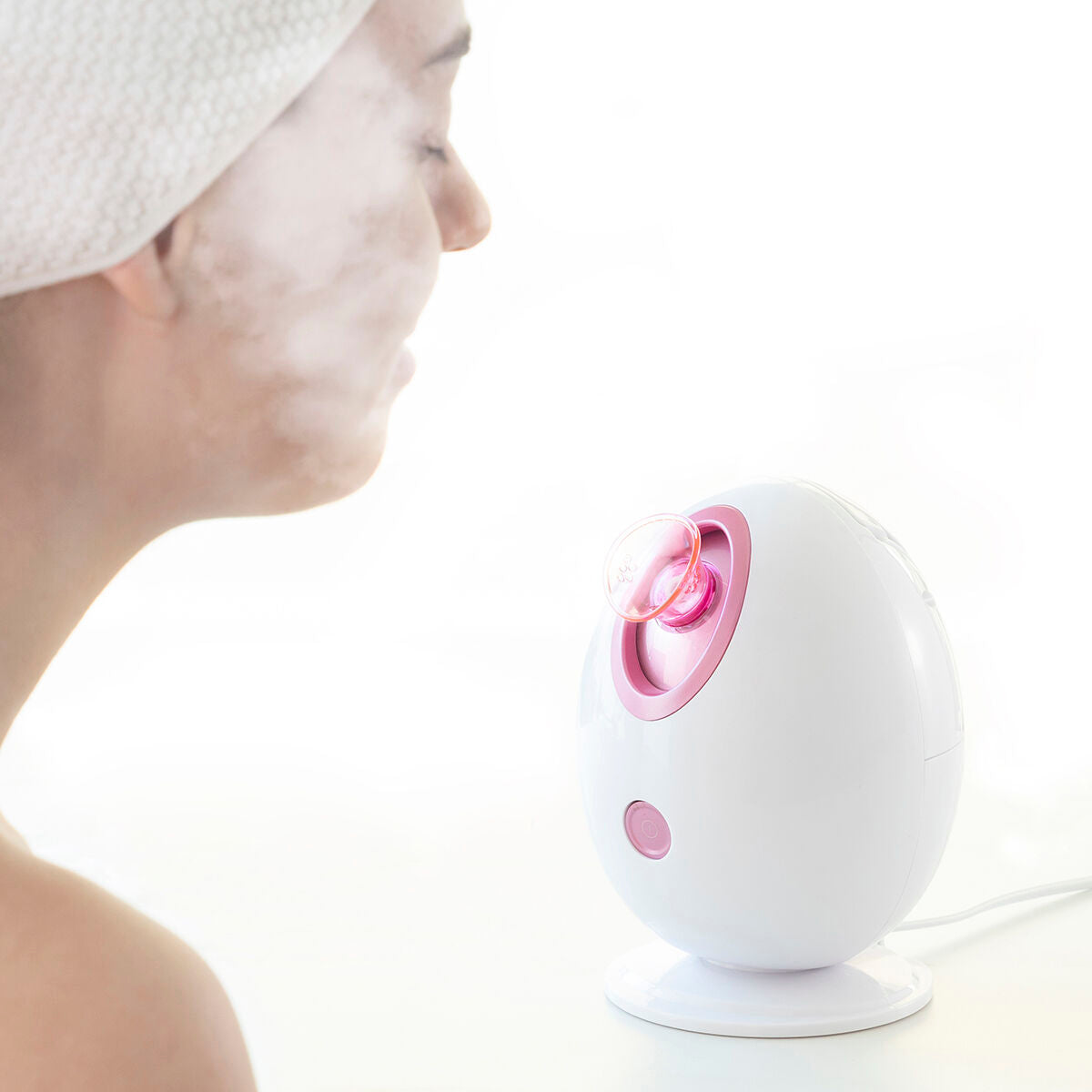 Elektrische Gesichtssauna Moispa InnovaGoods mit Gesichtsdampf – Anwendungsansicht