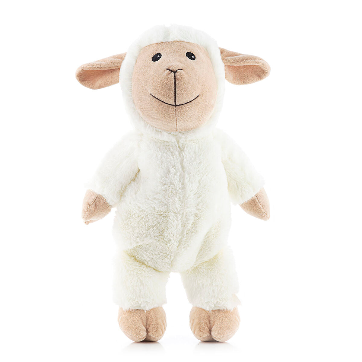 Plüschschaf Wooly von InnovaGoods mit herausnehmbarer Wärme- und Kältetasche – Anwendungsansicht