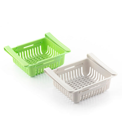 Einstellbarer Kühlschrank-Organizer Friwer von InnovaGoods im 2er-Set – Rückansicht