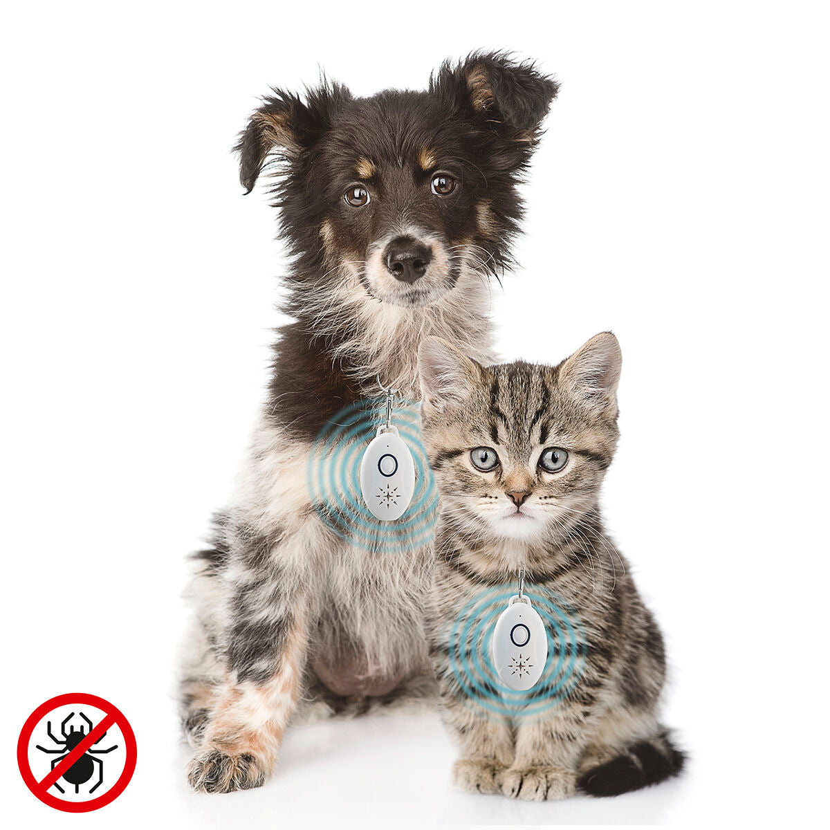 PetRep wiederaufladbares Ultraschallgerät gegen Parasiten für Haustiere von InnovaGoods in Grau – Ansicht 8